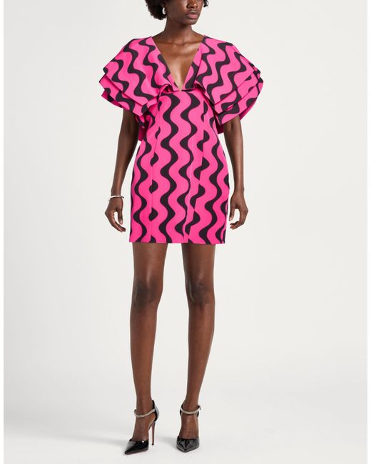 Jijil Pink Mini Dress Polyester, Elastane