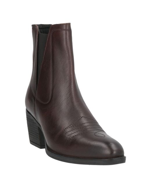 CafeNoir Brown Ankle Boots