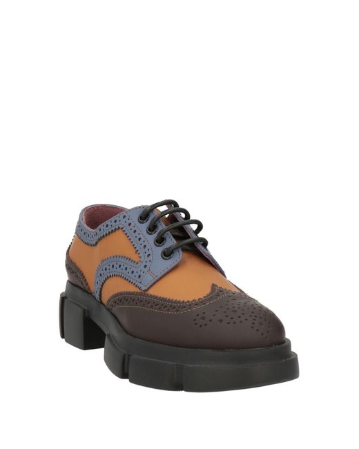 Antonio Marras Brown Dark Lace-Up Shoes Leather