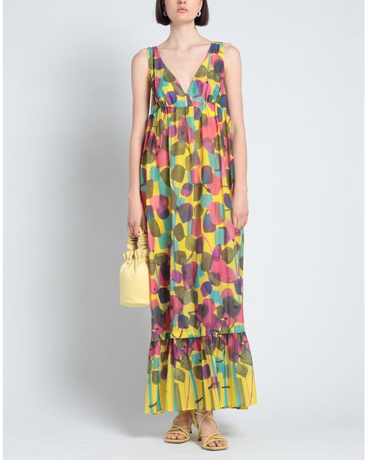 Manila Grace Metallic Maxi Dress