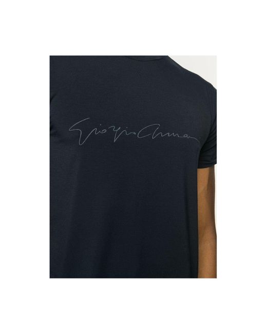 T-shirt di Giorgio Armani in Blue da Uomo