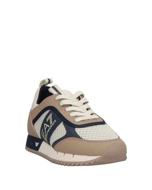 EA7 Natural Sand Sneakers Polyester, Elastane, Polyurethane