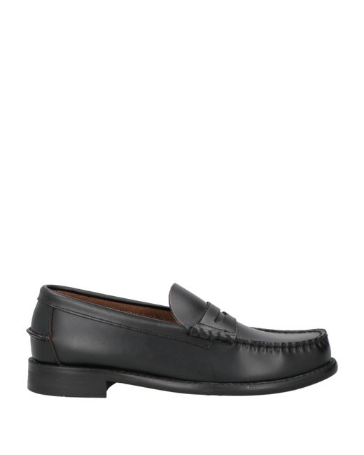 Docksteps Gray Black Leather Penny Loafers for men