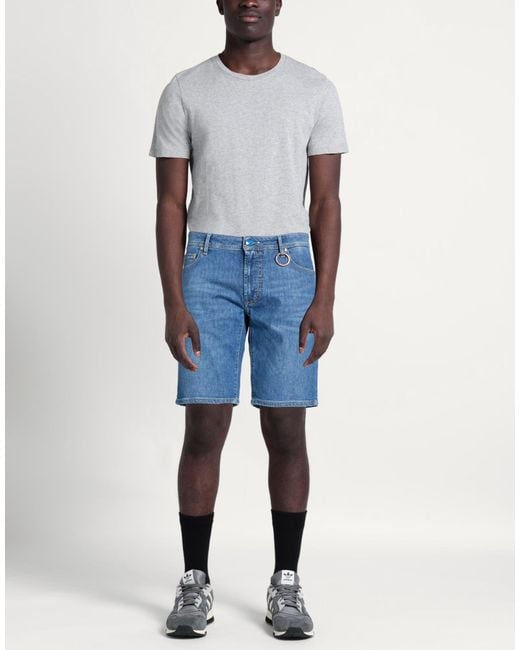 Tramarossa Blue Denim Shorts Cotton, Elastane for men