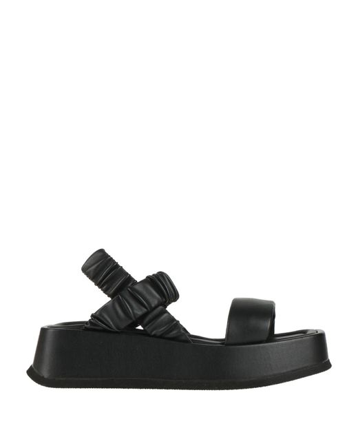 Pollini Black Sandals