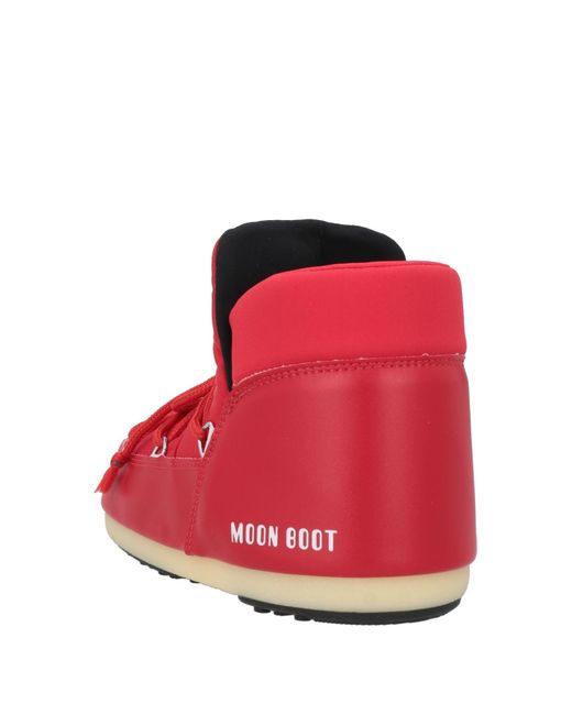 Moon Boot Red Ankle Boots