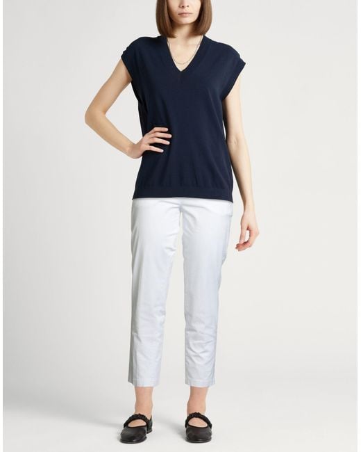 Aspesi White Pants Cotton, Elastane