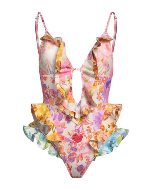 Zimmermann One-piece Swimsuit in Pink | Lyst UK