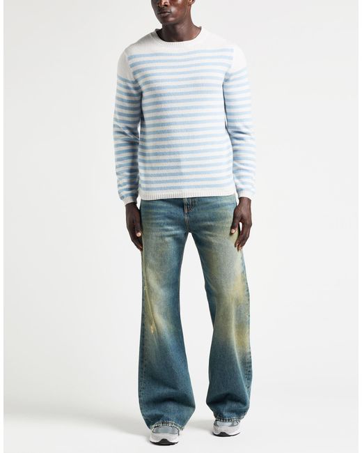 Fedeli Blue Sweater Cashmere for men