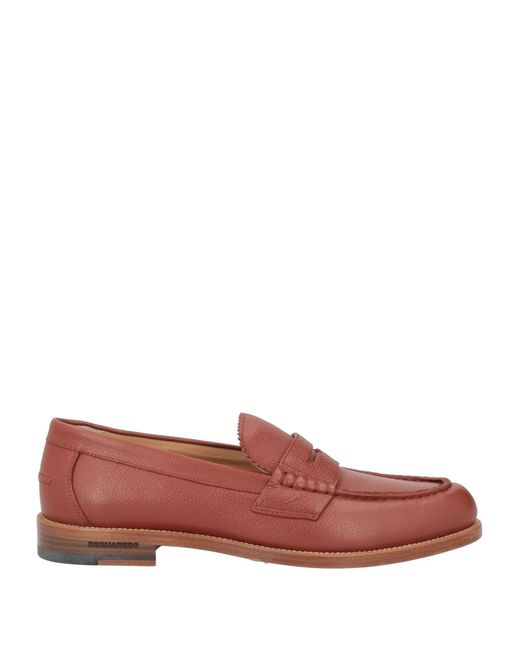 DSquared² Red Loafers Leather for men