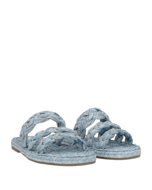 Aquazzura Blue Light Espadrilles Natural Raffia