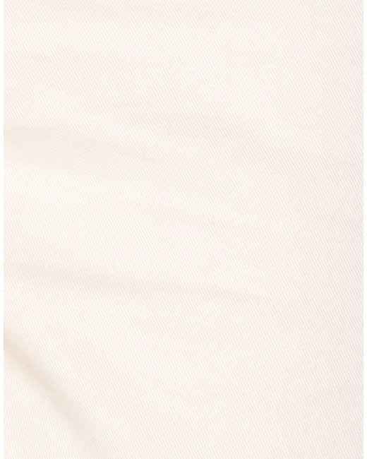 Aglini White Sand Pants Cotton, Elastane