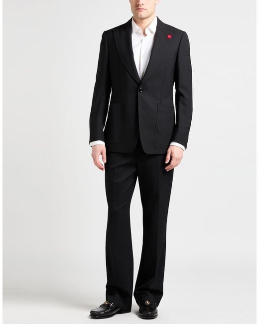 Lardini Black Blazer Wool for men