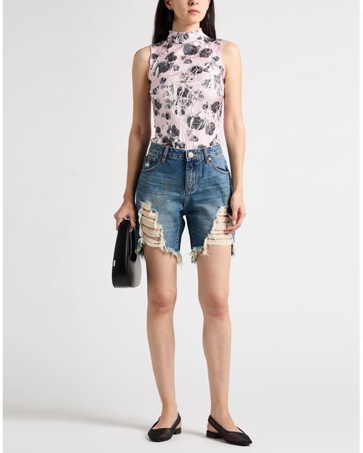 One Teaspoon Blue Denim Shorts