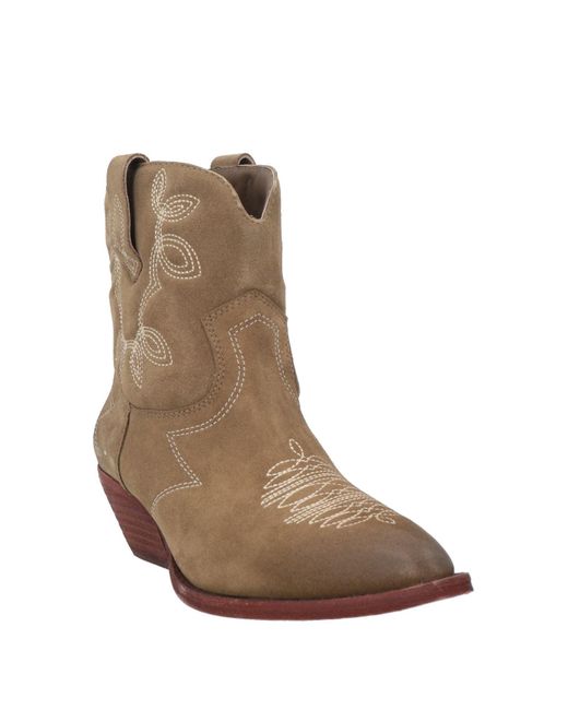 Ash Brown Ankle Boots