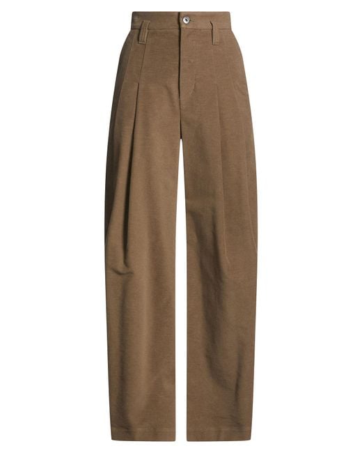 Brunello Cucinelli Natural Military Pants Cotton, Elastane, Ecobrass
