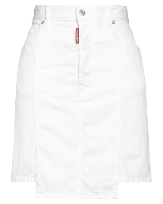 DSquared² White Denim Skirt