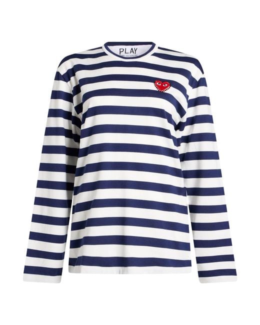 COMME DES GARÇONS PLAY Blue T-Shirt Cotton