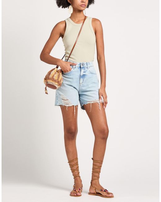 ICON DENIM Blue Denim Shorts Cotton
