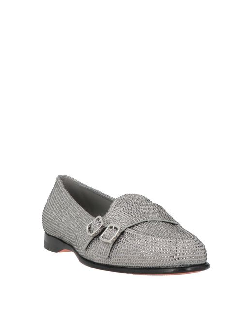 Santoni Gray Loafers