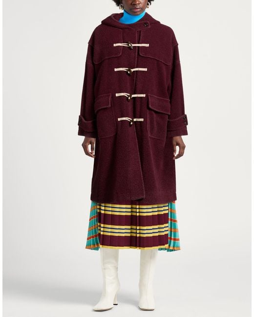 Circolo 1901 Red Garnet Coat Virgin Wool, Polyamide