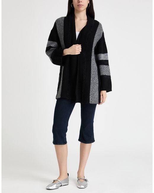 Kangra Black Cardigan Wool, Polyamide, Polyester