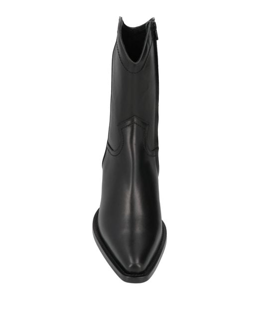 DSquared² Black Calfskin Pointed-Toe Cowboy Boots for men
