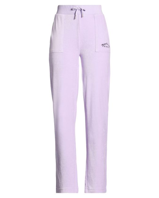Juicy Couture Purple Lilac Pants Cotton, Recycled Polyester, Recycled Cotton
