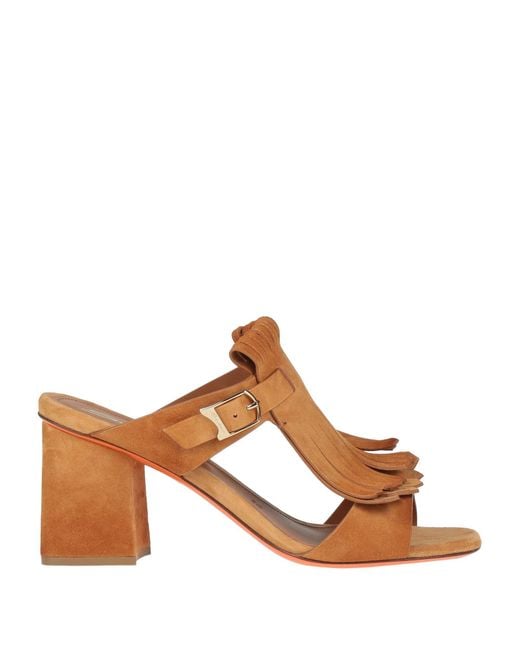 Santoni Brown Sandals Leather