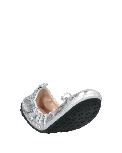Tod's White Ballet Flats