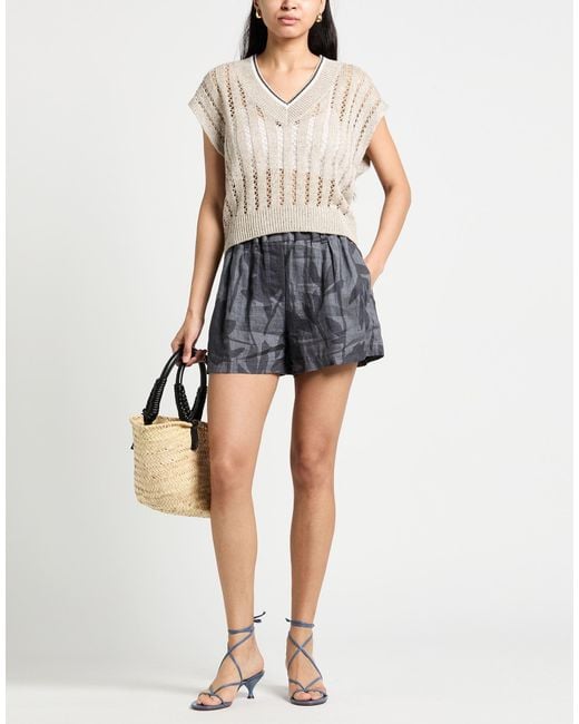 Brunello Cucinelli Gray Shorts & Bermuda Shorts
