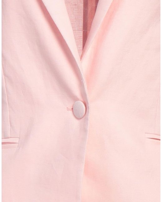 HEBE STUDIO Pink Blazer Linen