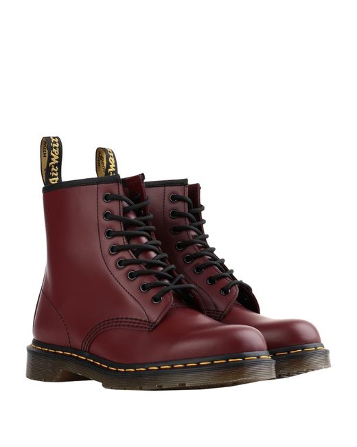 Dr. Martens Purple Burgundy Ankle Boots Soft Leather