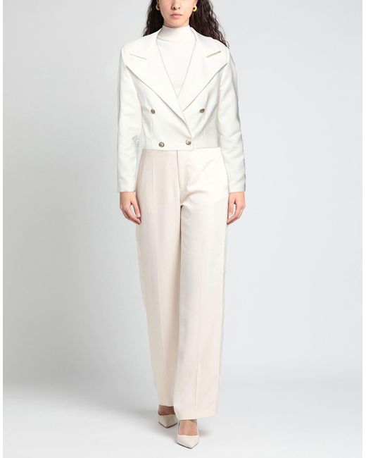 Feminista White Blazer Polyester, Elastane