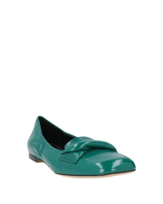 Halmanera Green Loafers Leather