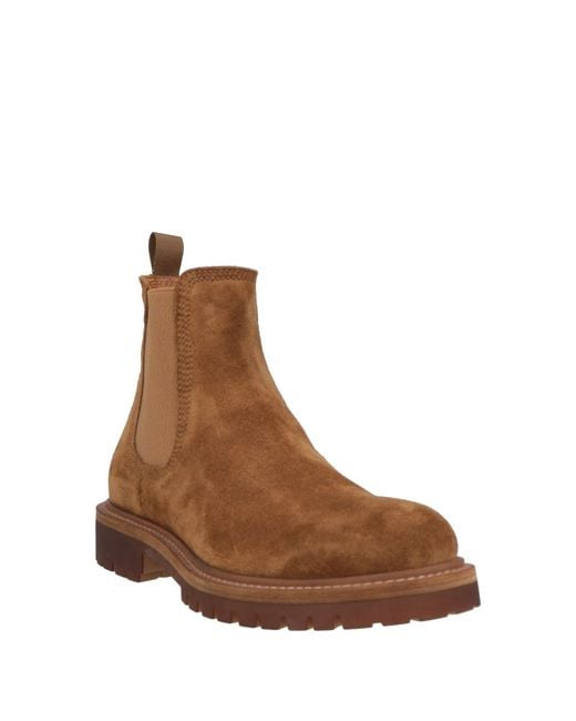 Officine Creative Brown Camel Ankle Boots Leather for men