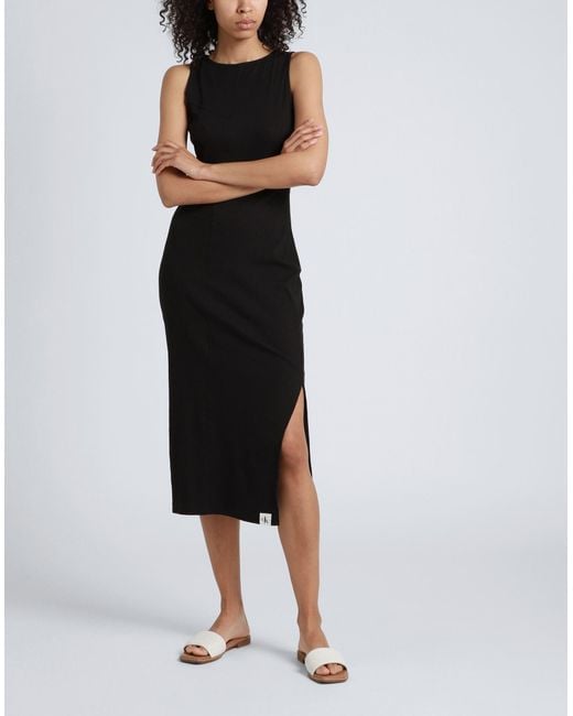 Calvin Klein Black Midi-Kleid