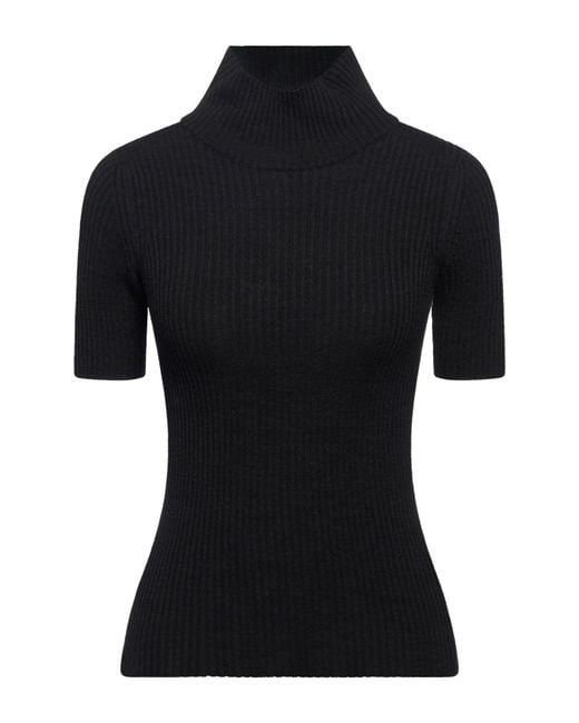 Manila Grace Black Turtleneck Wool, Acrylic, Polyester, Polyamide