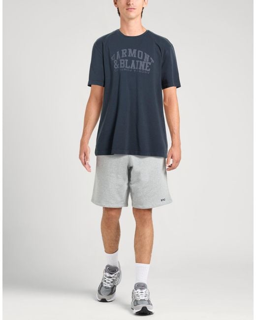 Harmont & Blaine Blue X Andrea Pompilio Midnight T-Shirt Cotton for men