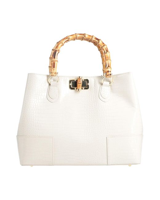 Laura Di Maggio White Handbag Soft Leather