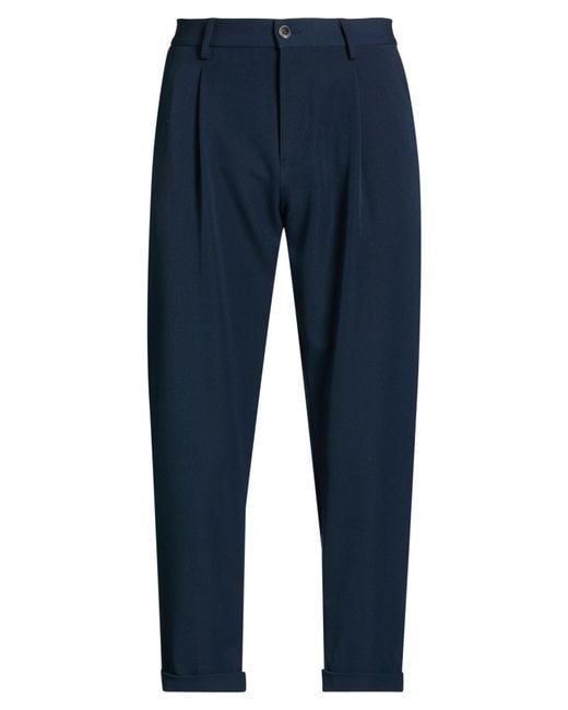 OVER/D Blue Pants Polyester, Viscose, Elastane for men