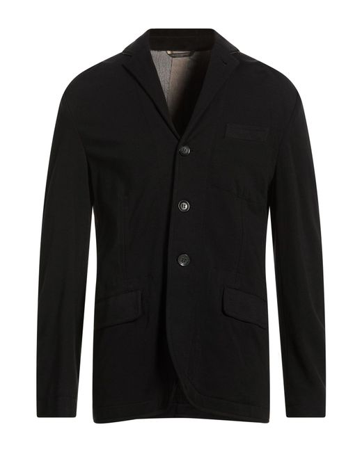 Messagerie Black Blazer Viscose, Polyamide, Elastane for men