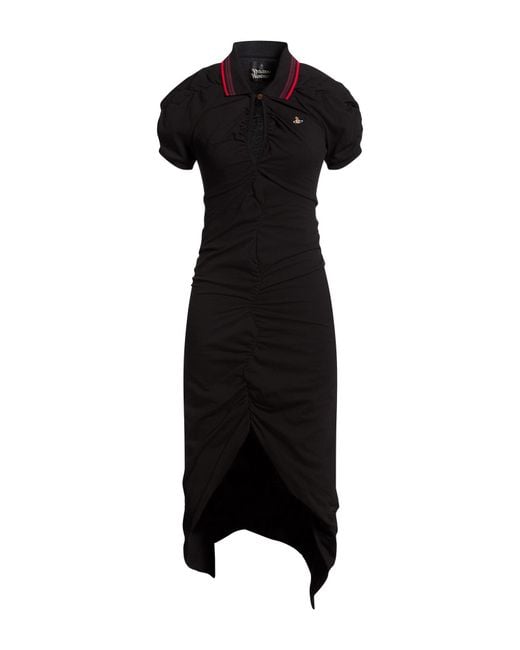 Vivienne Westwood Black Midi Dress Organic Cotton