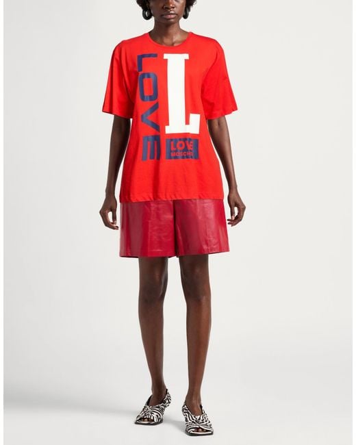 Love Moschino Red T-Shirt Cotton