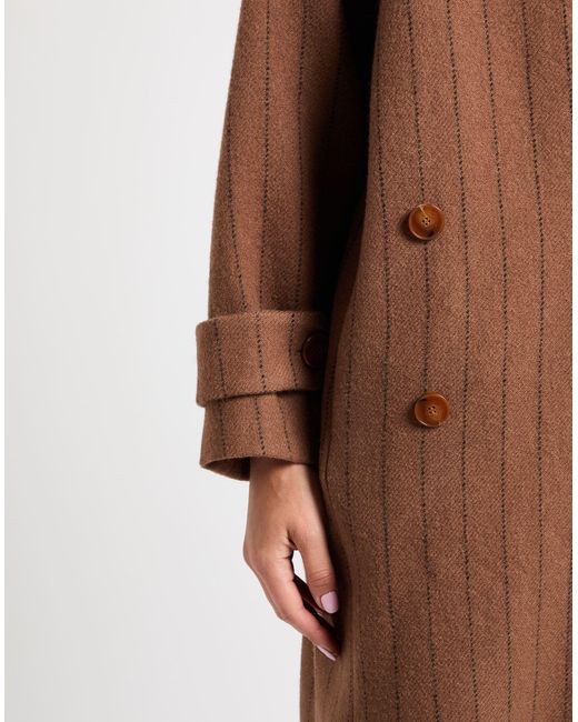 Alysi Brown Coat Virgin Wool, Polyamide
