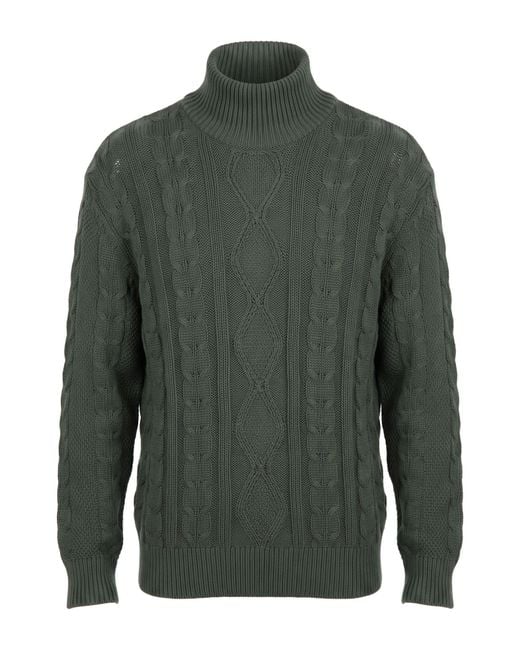 SELECTED Green Turtleneck Cotton for men
