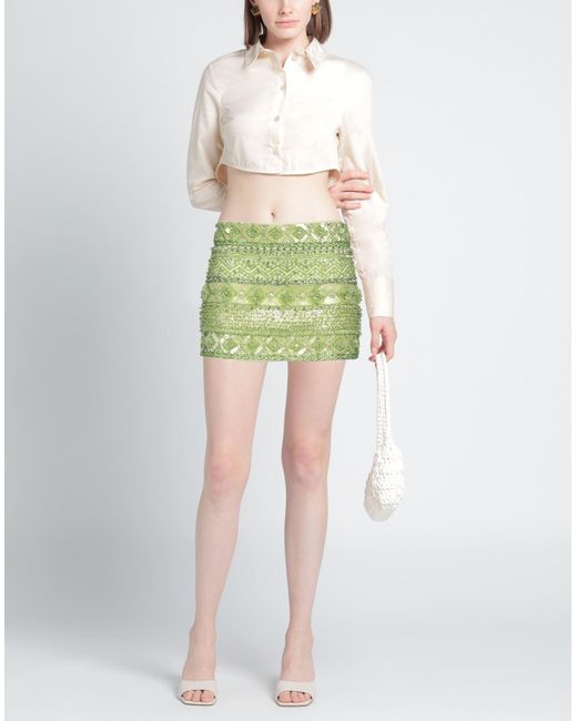 DES_PHEMMES Green Mini Skirt