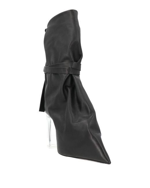 Rick Owens Black Boot Leather for men