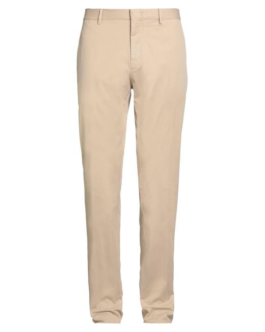 Zegna Natural Pants Cotton, Elastane for men