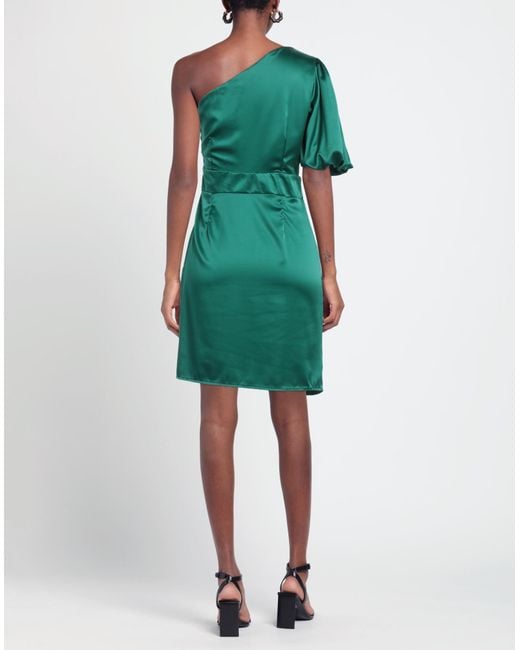 VANESSA SCOTT Green Emerald Mini Dress Polyester